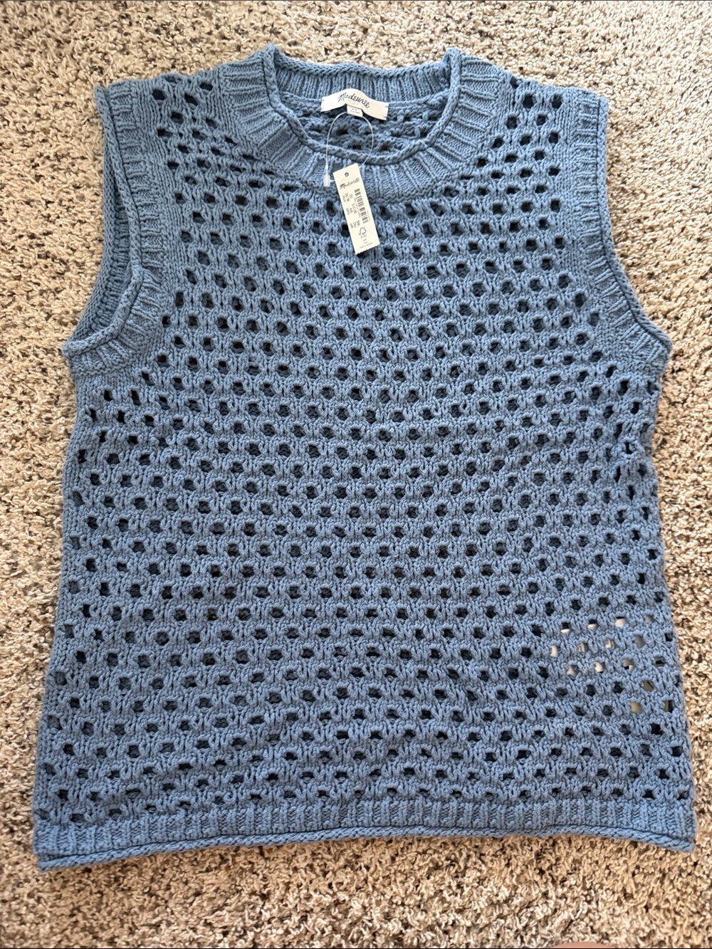 Madewell Crochet Knit Sleeveless Sweater Vest - Size XS